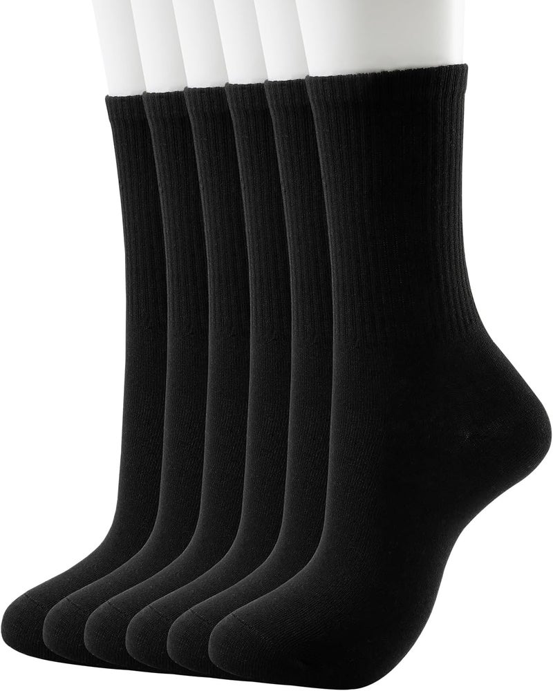 SHIZEN Womens Crew Socks 3-12 Pairs Pack Size 6-11 - Image 1